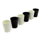 Espressotassen Set (4 x 100ml). Moderne Espressotassen. Größe: 65mm Ø 55 mm, Farbe: Creme/Schwarz