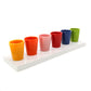Espressotassen Set (6 x 50ml). Moderne magnetische Espressotassen inkl. Magnetbrett. Größe: 65mm Ø 55 mm, Farbe: Bunt