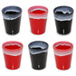 Espressotassen Set (6 x 50ml). Moderne magnetische Espressotassen inkl. Magnetbrett. Größe: 65mm Ø 55 mm, Farbe: Rot/Schwarz Schwarz/Rot